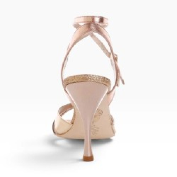 Preview: GINEVRA RAME LAMINATO LARGE SOLE HEEL 9CM